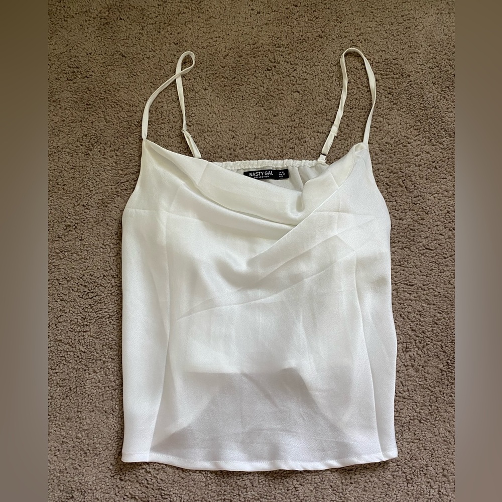 Nasty Gal Cowl Neck Satin Top